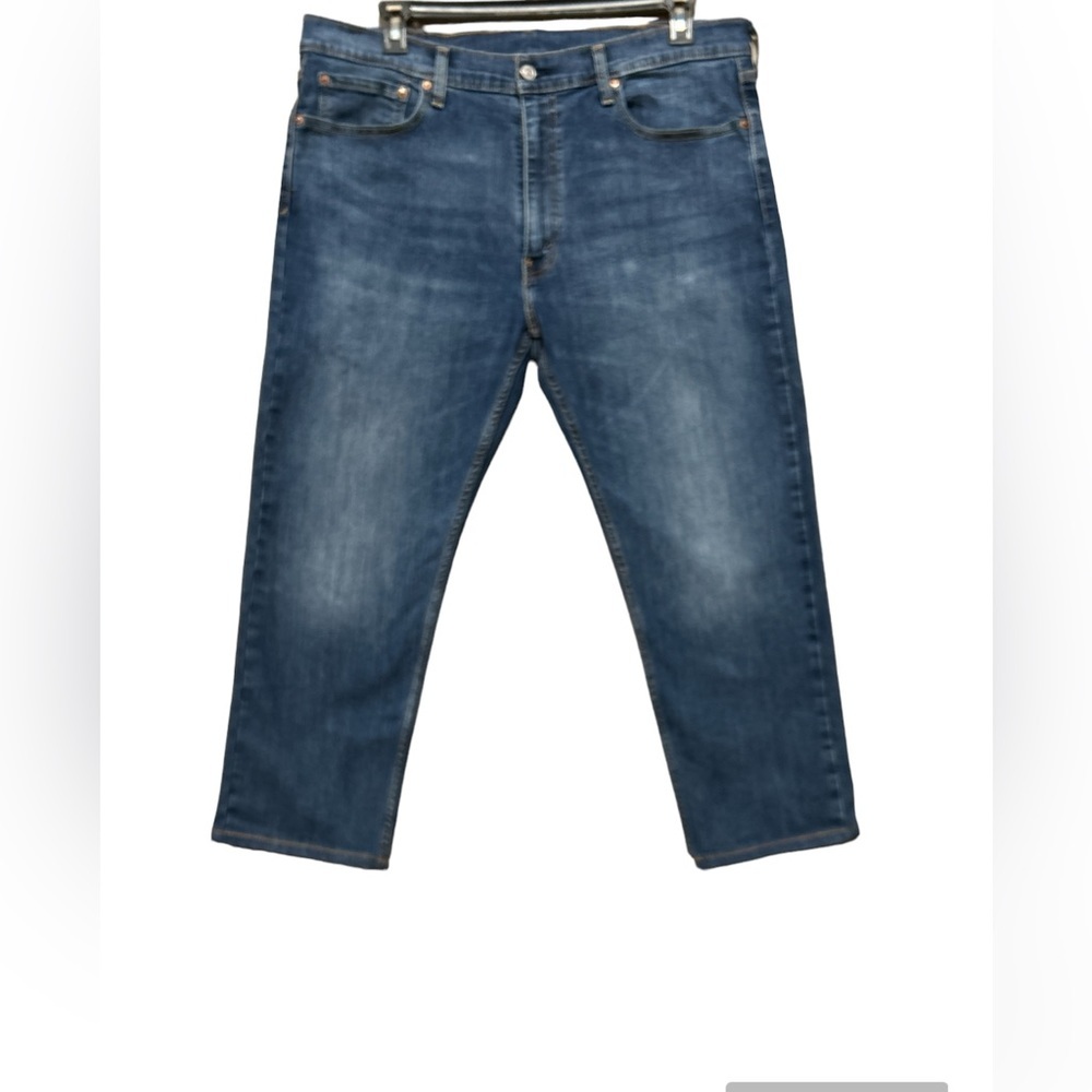 Levis Jeans 502 Boys Flex HUSKY‎ 38 Waist, Blue Denim Straight Leg Short inseam